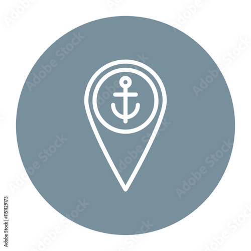 Harbor Map icon vector image. Can be used for Harbour.