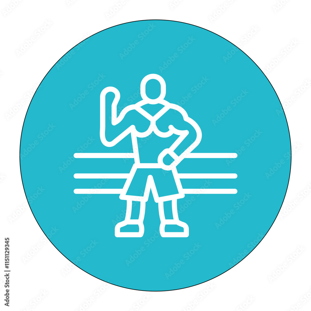 Boxing Champion icon vector image. Can be used for Boxing. Boxing Champion icon vector image. Can be used for Boxing.