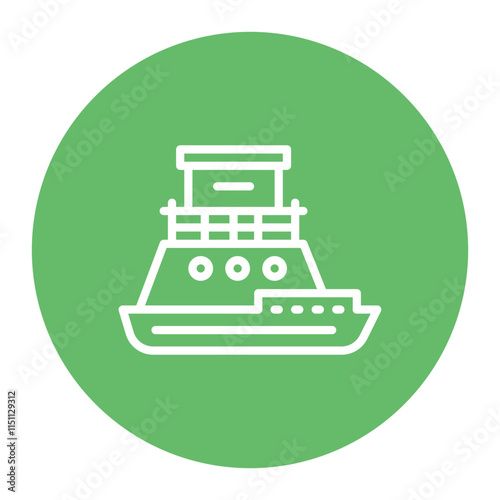 Tugboat icon vector image. Can be used for Harbour.