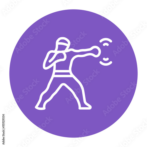 Boxing Combination icon vector image. Can be used for Boxing.