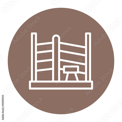 Boxing Ring Corner icon vector image. Can be used for Boxing.