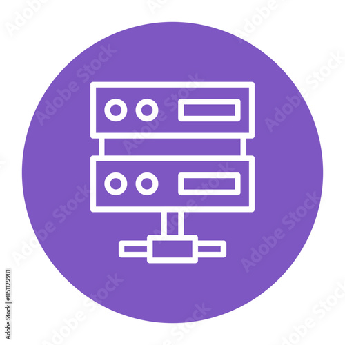Server icon vector image. Can be used for Data Storage.