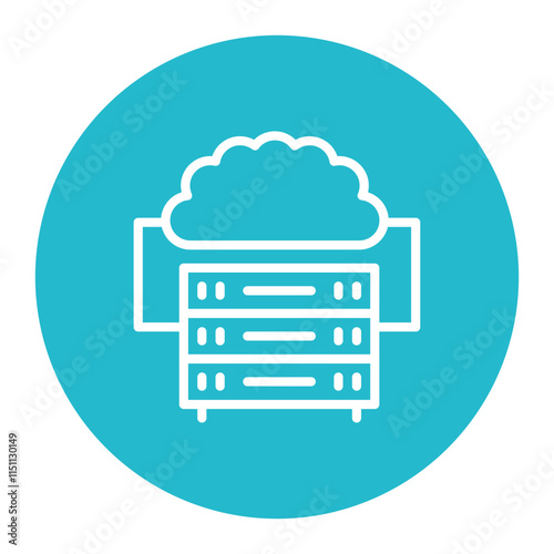 Storage Utilization icon vector image. Can be used for Data Storage.