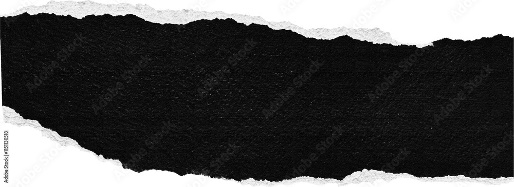 Black & White Painted Ripped Paper Piece Black & White Painted Ripped Paper Piece
