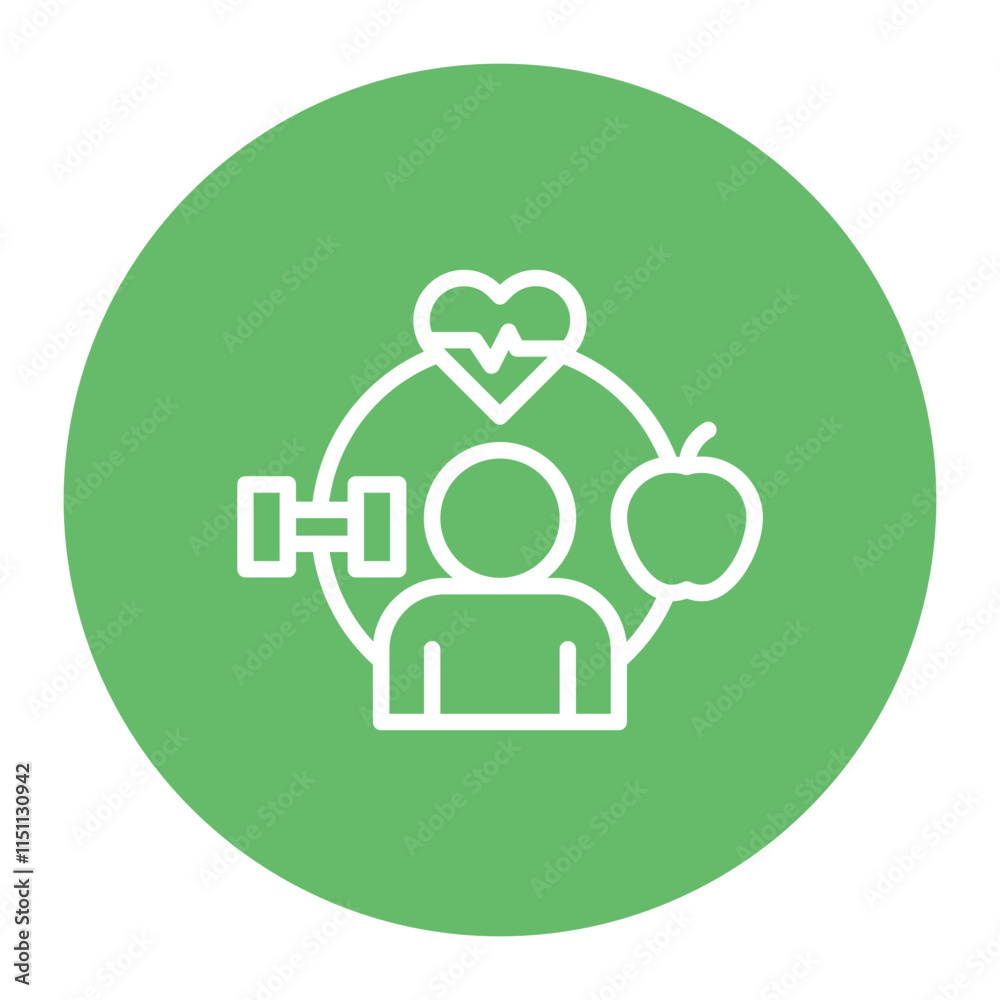 Healthy Lifestyle icon vector image. Can be used for World Diabetes Day. Healthy Lifestyle icon vector image. Can be used for World Diabetes Day.