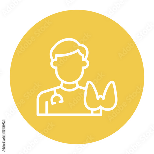 Endocrinologist icon vector image. Can be used for World Diabetes Day.