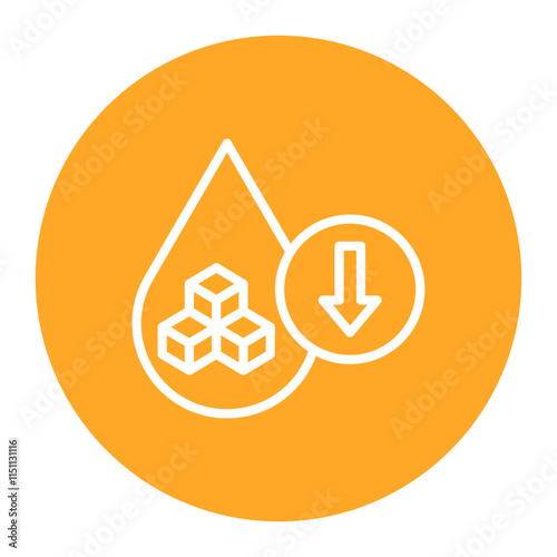 Low Blood Sugar icon vector image. Can be used for World Diabetes Day.