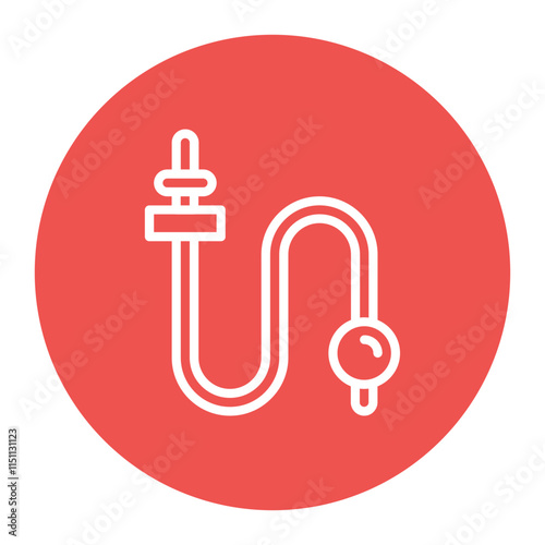 Catheter icon vector image. Can be used for Surgery.