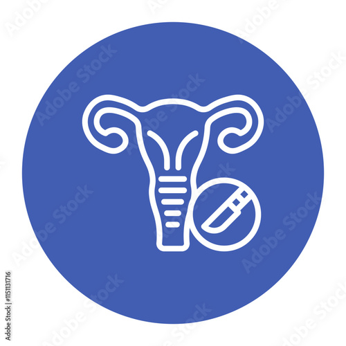 Hysterectomy icon vector image. Can be used for Surgeries.