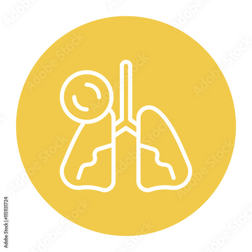 Lung Transplant icon vector image. Can be used for Surgeries.