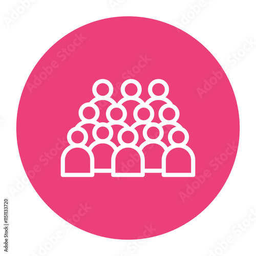 Crowd icon vector image. Can be used for Music Festival.