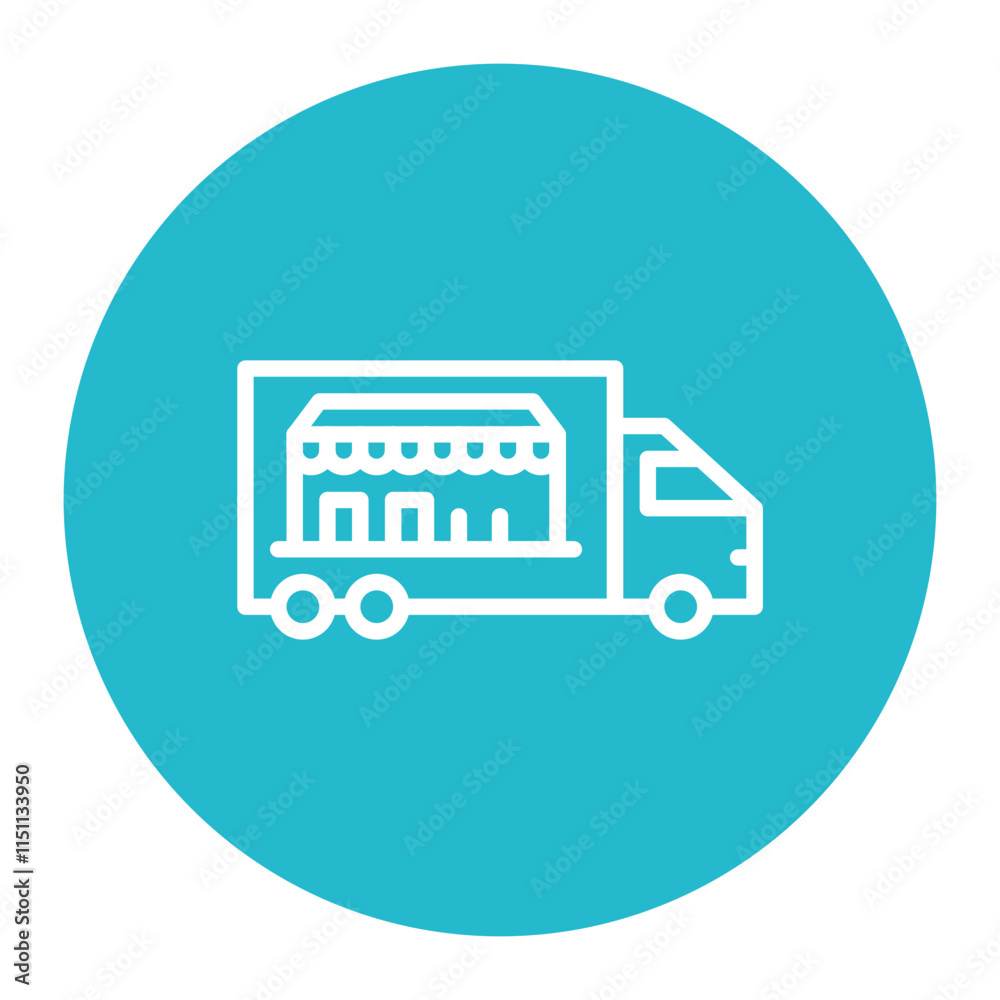Food Truck icon vector image. Can be used for Music Festival. Food Truck icon vector image. Can be used for Music Festival.