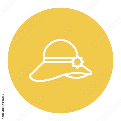 Hat icon vector image. Can be used for Music Festival.