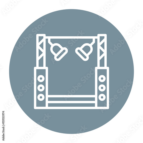 Stage icon vector image. Can be used for Music Festival.