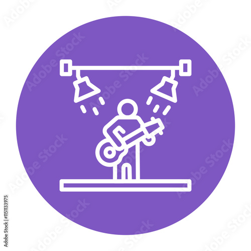 Solo Artist icon vector image. Can be used for Music Festival.