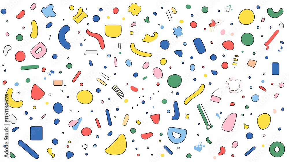 Colorful abstract shapes on white background. (1) Colorful abstract shapes on white background. (1)