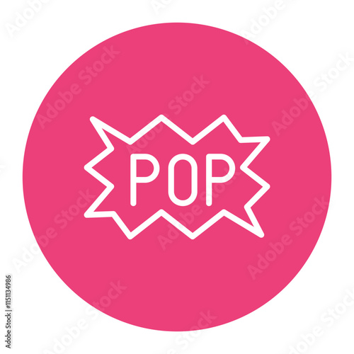 Pop Art icon vector image. Can be used for Eighties.