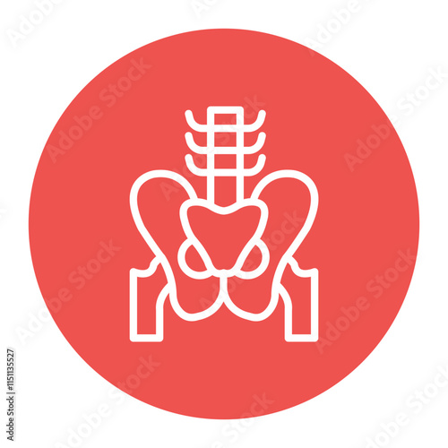 Pelvis icon vector image. Can be used for Orthopedics.