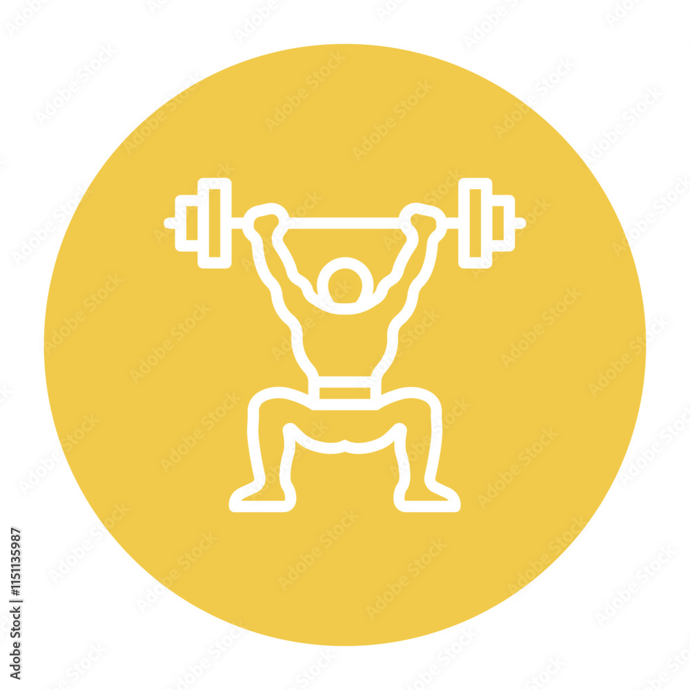 Fototapeta premium Snatch icon vector image. Can be used for Weightlifting.