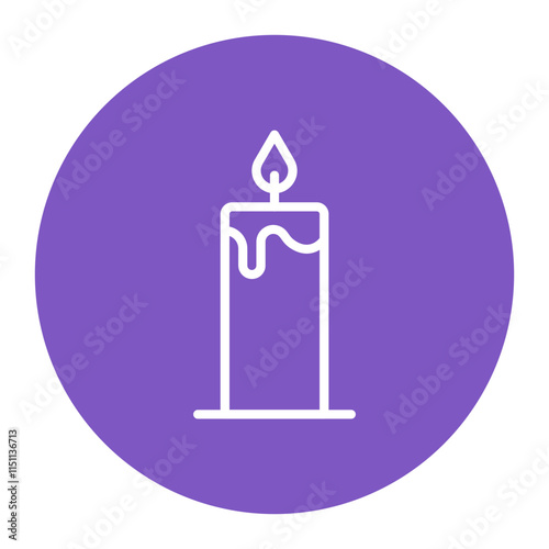Candlelight icon vector image. Can be used for Honeymoon.