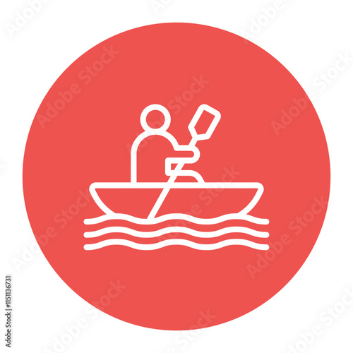 Kayaking icon vector image. Can be used for Honeymoon.