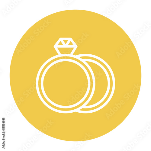 Wedding Rings icon vector image. Can be used for Honeymoon.