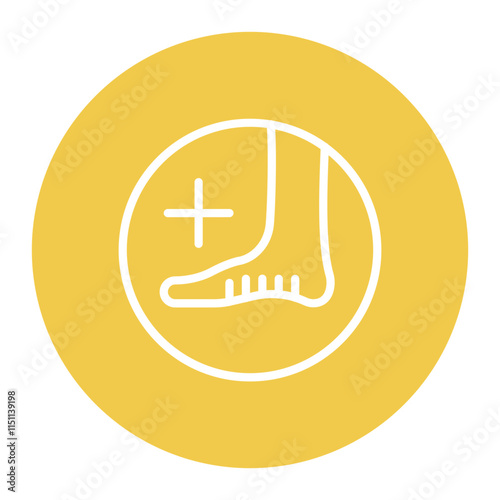 Diabetic Foot Care icon vector image. Can be used for Diabetes.
