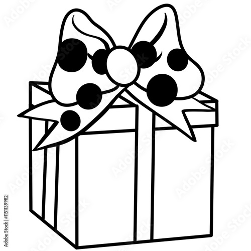 Cartoon style line drawing cute gift box colorful miscellaneous gift wrapping paper fashion clothing interior decoration industry children's clothing