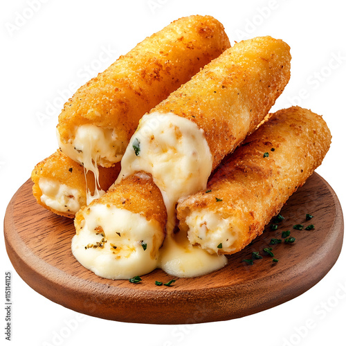 Melted Cheese Mozzarella Sticks Food - Close-up food photography