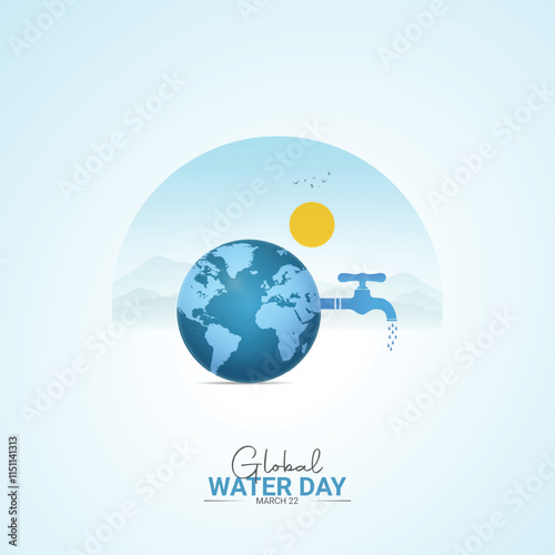 World Water Day. Water Day creative design for social media ads