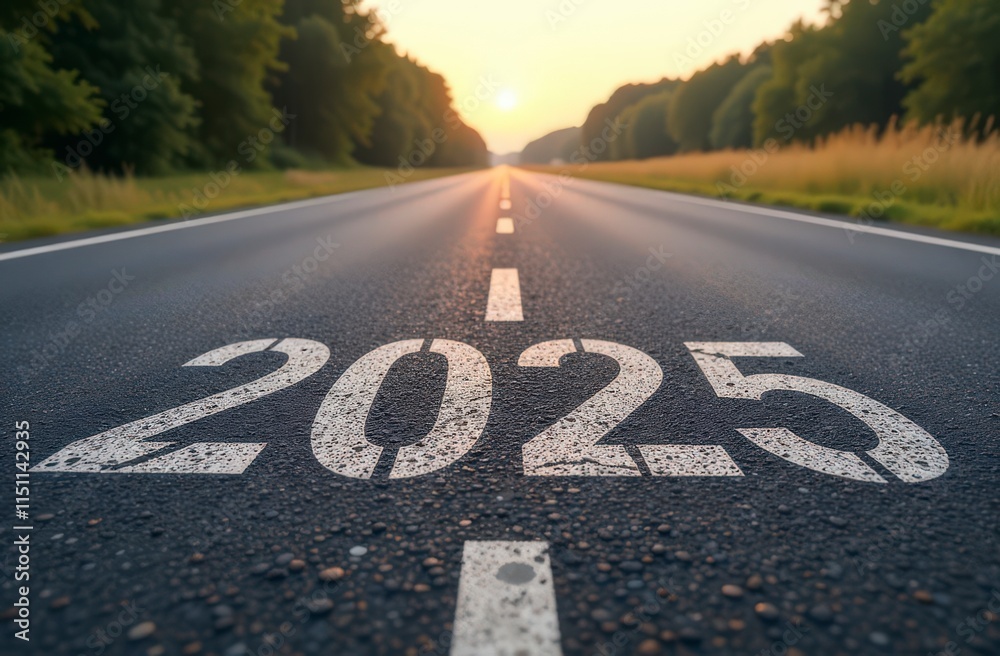 Fototapeta premium Road to 2025