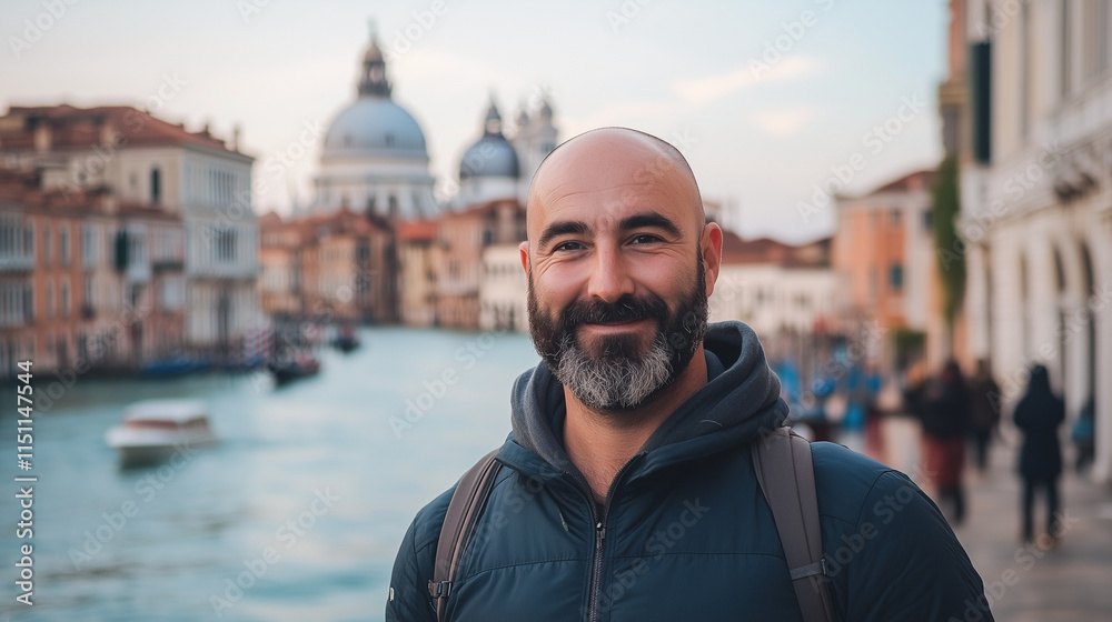 Photo of the beautiful Grand Canal view in Venice, Italy. Photo of the beautiful Grand Canal view in Venice, Italy.