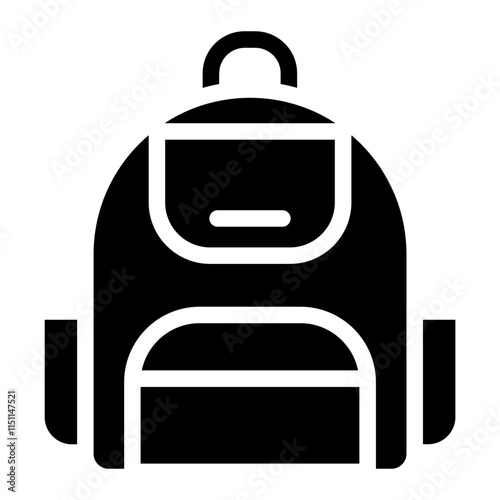 school world icon on glyph style. play and learn icon