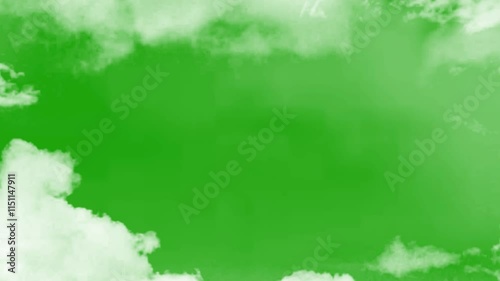 white clouds zoom shoot animation, cloud moving on green screen, clouds flying green screen video, cloud zoom shoot green screen video