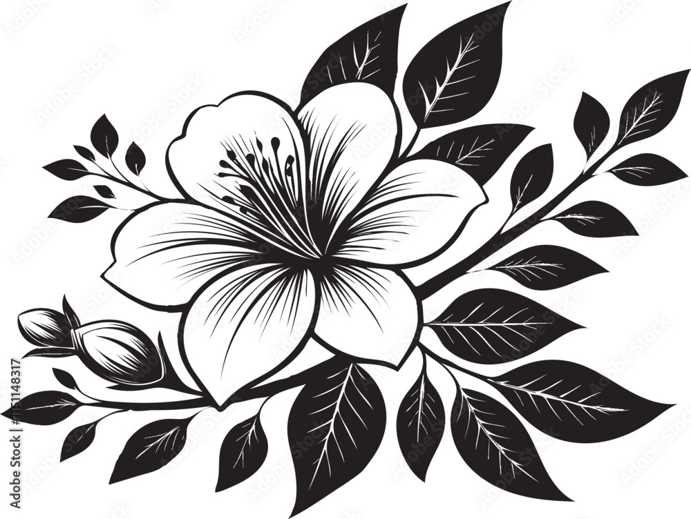 Fototapeta premium flower silhouette