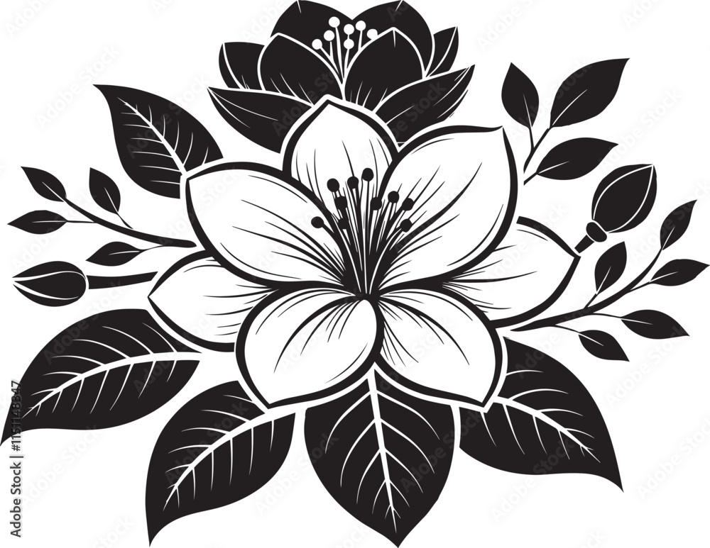 Fototapeta premium flower silhouette