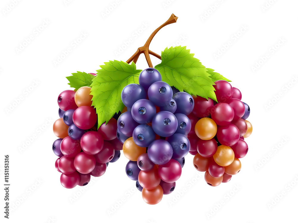Pile of grapes varieties. Fresh grapes on PNG transparent background. Grapes fruit Pile of grapes varieties. Fresh grapes on PNG transparent background. Grapes fruit