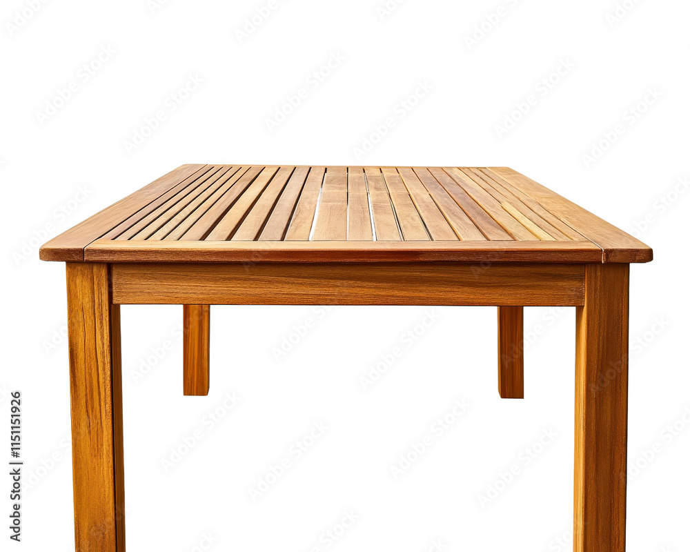 wooden dining table with slatted design, showcasing warm finish and sturdy legs, perfect for outdoor or indoor settings. Ideal for gatherings and meals wooden dining table with slatted design, showcasing warm finish and sturdy legs, perfect for outdoor or indoor settings. Ideal for gatherings and meals