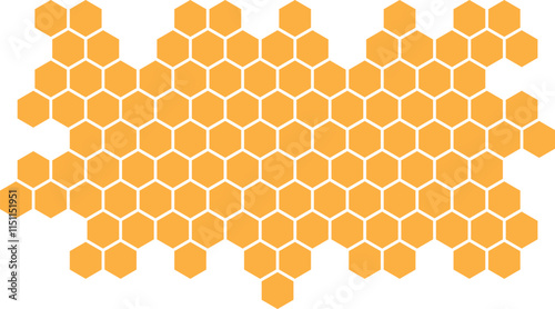 abstract orange honeycomb pattern vector graphic.