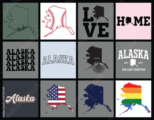 Alaska state t shirt design