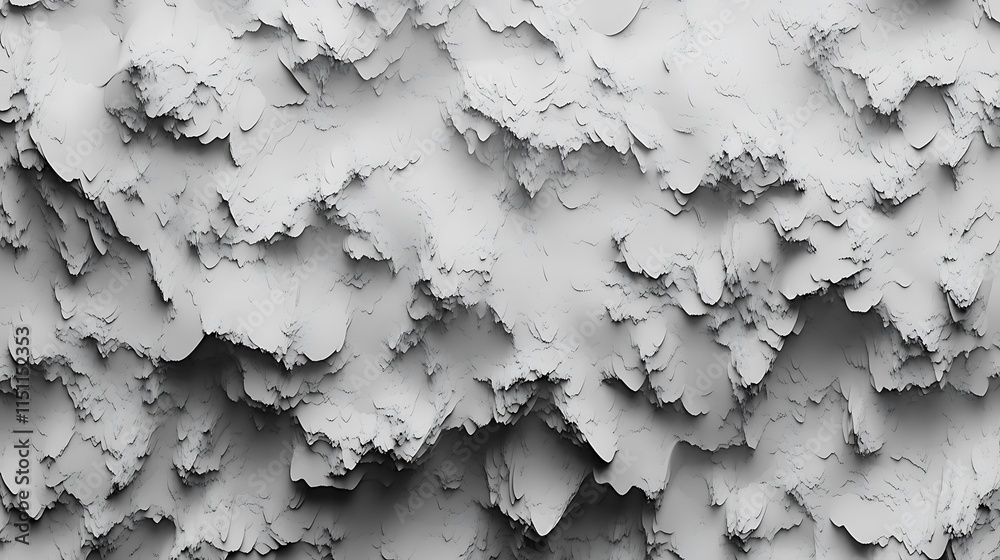 Obraz premium Abstract white 3D geometric rough surface.