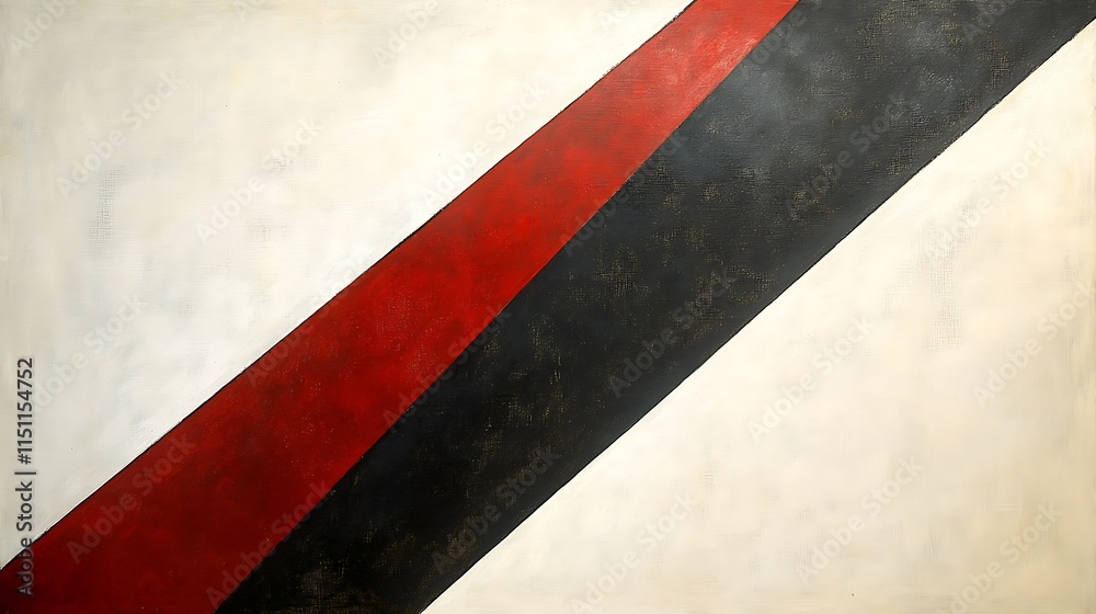Diagonal red and black stripes on off-white. Diagonal red and black stripes on off-white.