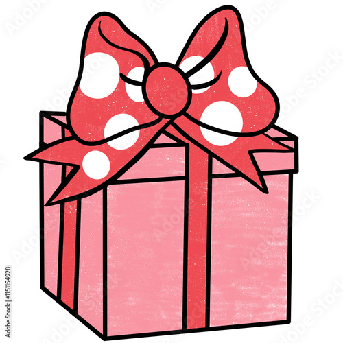 Cartoon style line drawing cute gift box colorful miscellaneous gift wrapping paper fashion clothing interior decoration industry children's clothing
