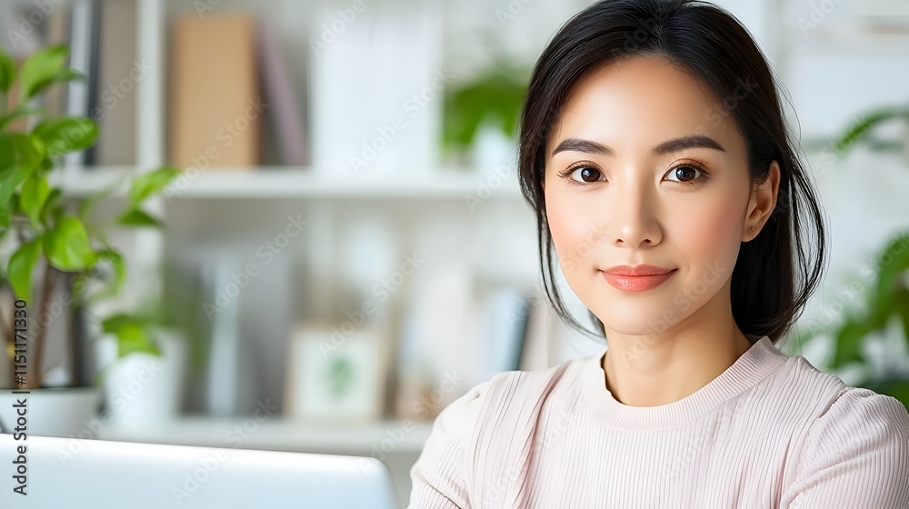 Focused Asian woman watching a remote business seminar and taking notes on her laptop enhancing her professional skills and development through online learning Focused Asian woman watching a remote business seminar and taking notes on her laptop enhancing her professional skills and development through online learning