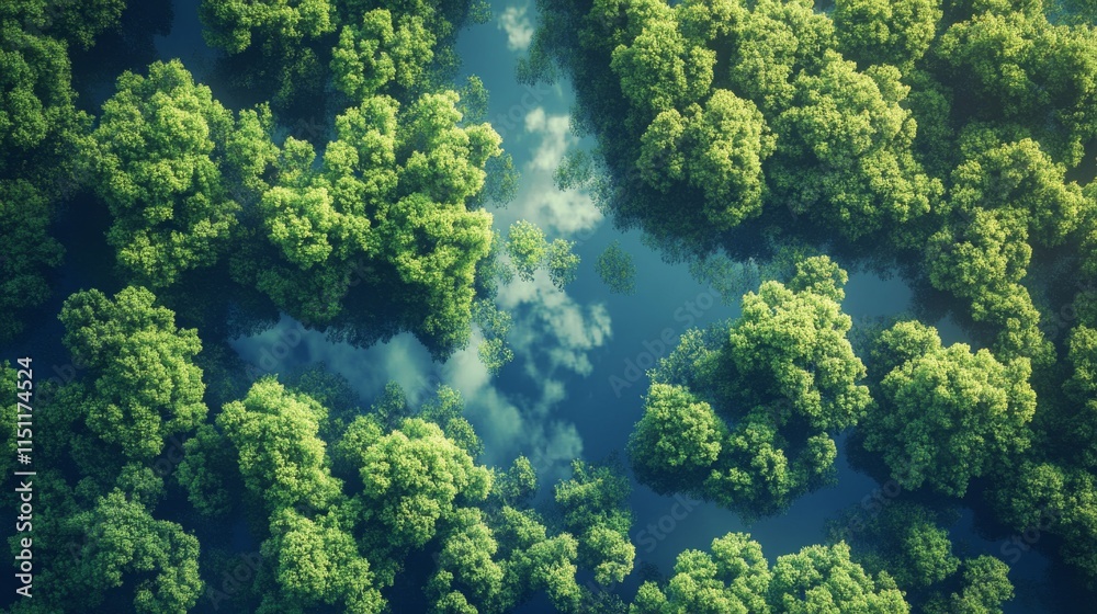 Concept of World Wetlands Day , Generative AI Concept of World Wetlands Day , Generative AI