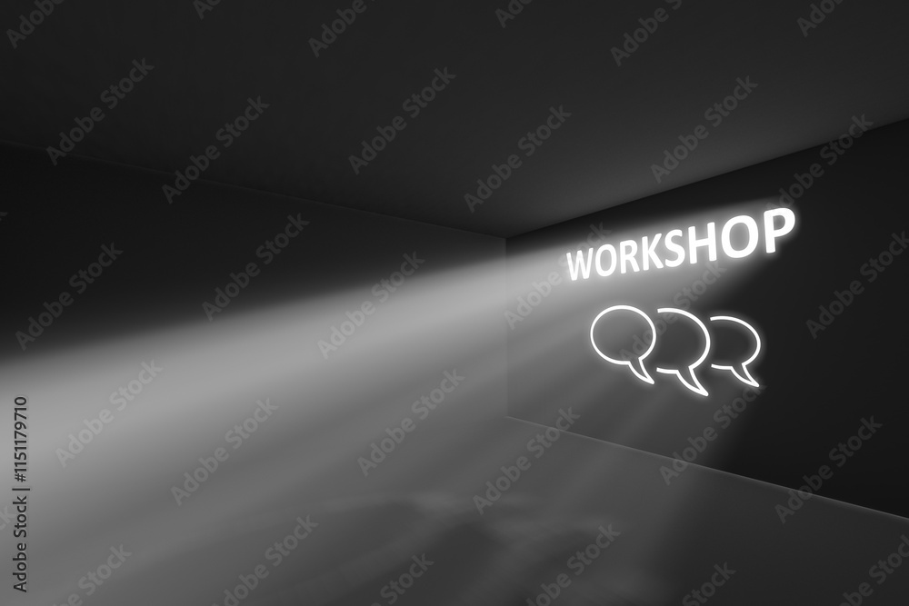 Obraz premium WORKSHOP rays volume light concept 3d illustration