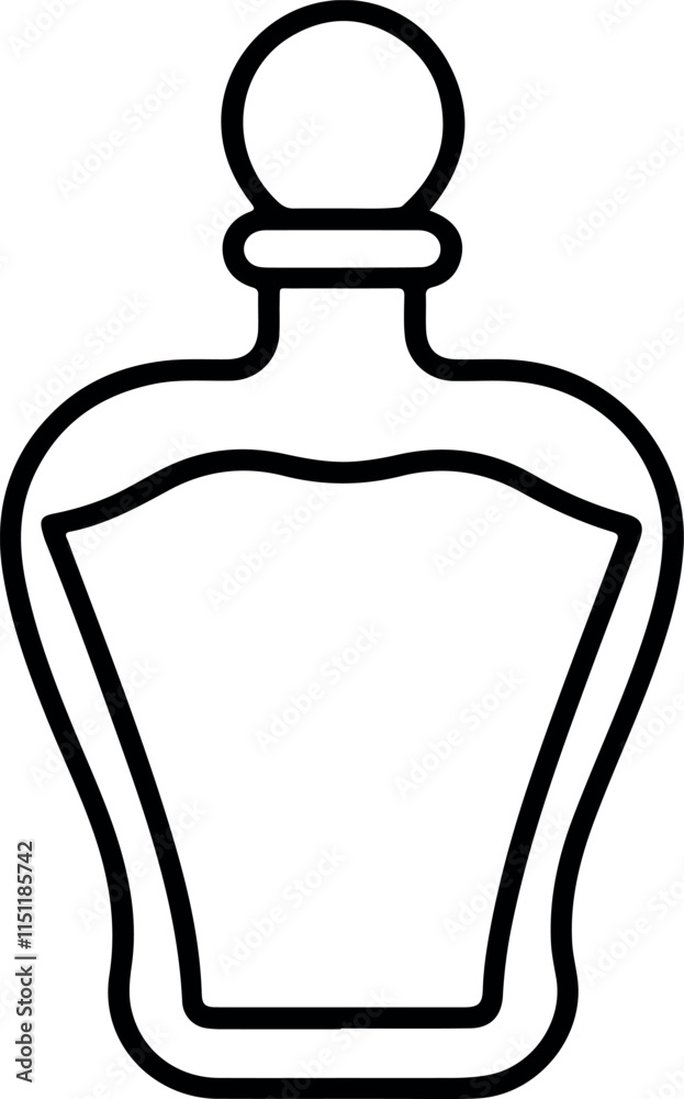 Fototapeta premium perfume bottle icon line art