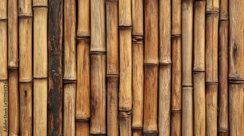 Rustic Brown Bamboo Wall Texture Background Image Perfect for Design Projects and Natural Theme photo