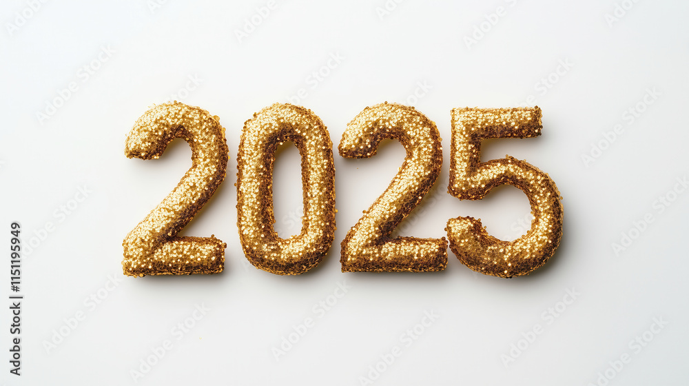 Sparkling gold 2025 numbers for celebration decor Sparkling gold 2025 numbers for celebration decor