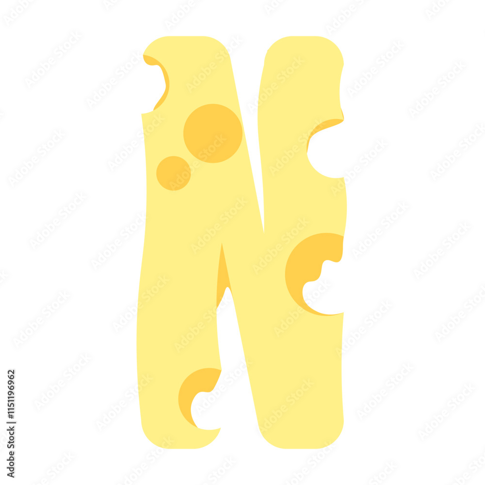 Cheese Letter N Cheese Letter N